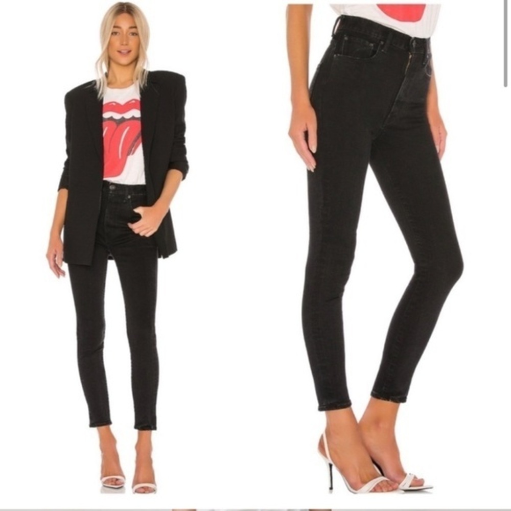 Moussy HIGH RISE REBIRTH BLACK SKINNY sz 27
